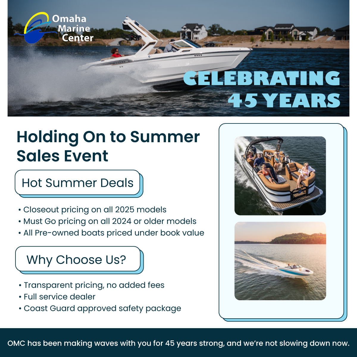 Omaha Marine Center Facebook ad: Omaha Marine Center has provided expert boat sales…