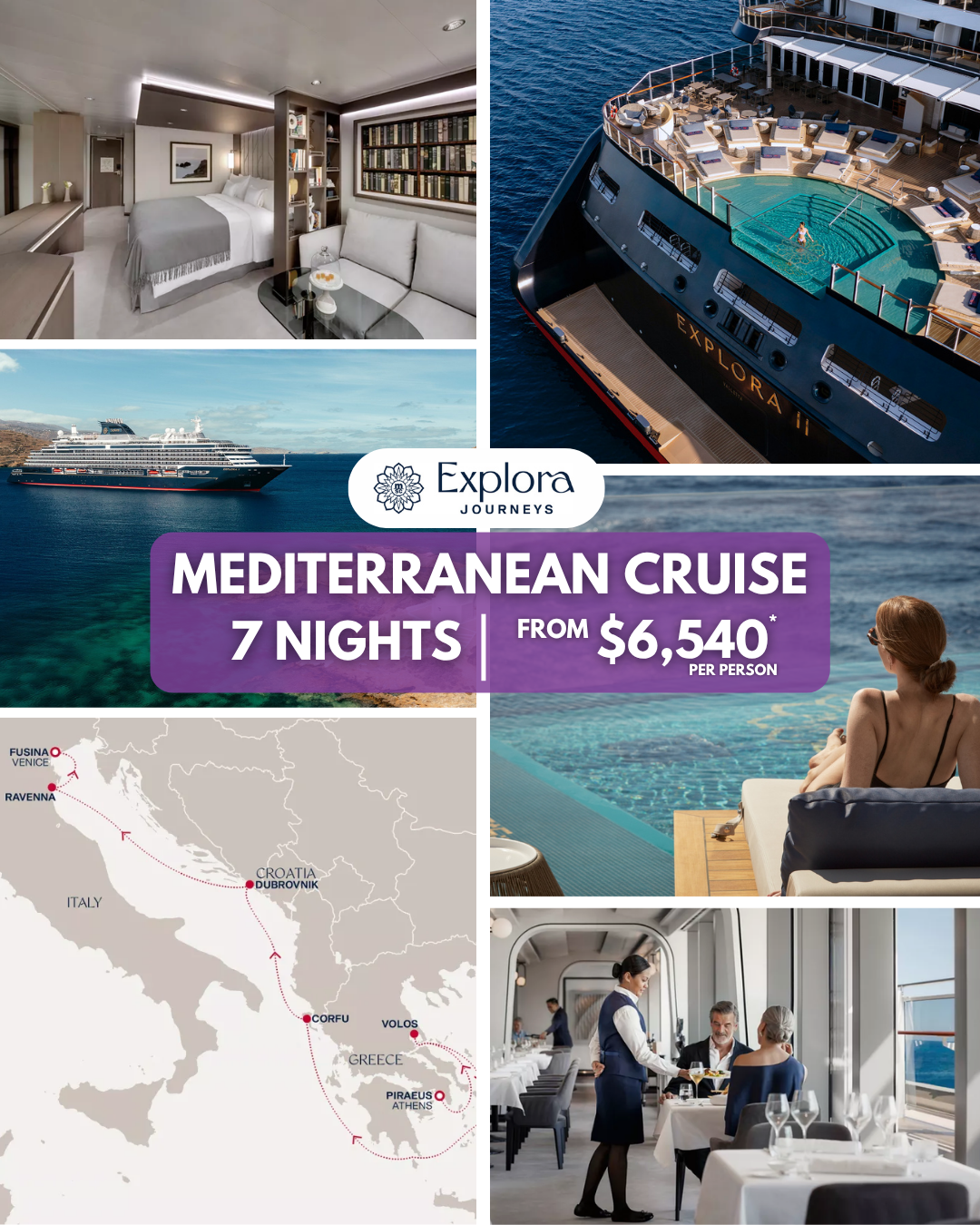 Flat Beds Tour + Cruise Facebook ad: Sail Croatia, Venice and the Greek Isles in…