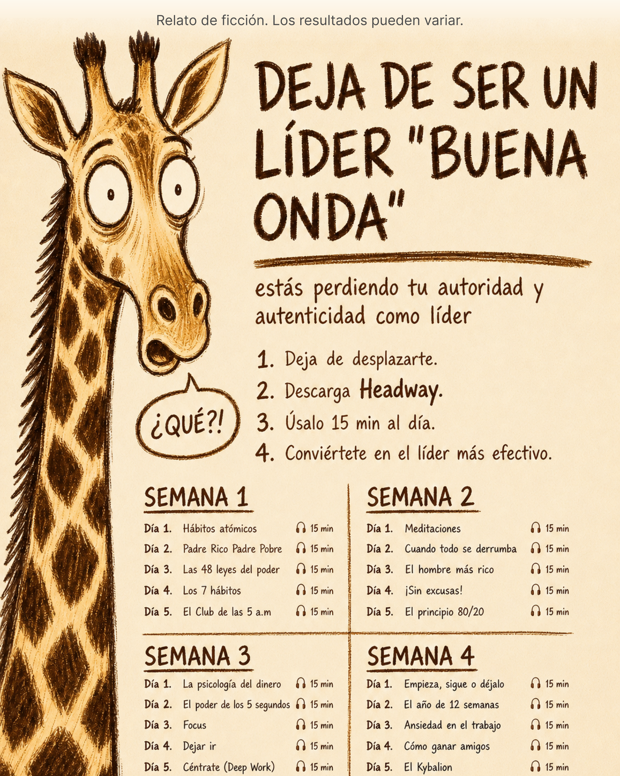 Headway: App de crecimiento diario Español Facebook ad: El CEO promedio lee 52 libros al año, Headway te lleva ahí