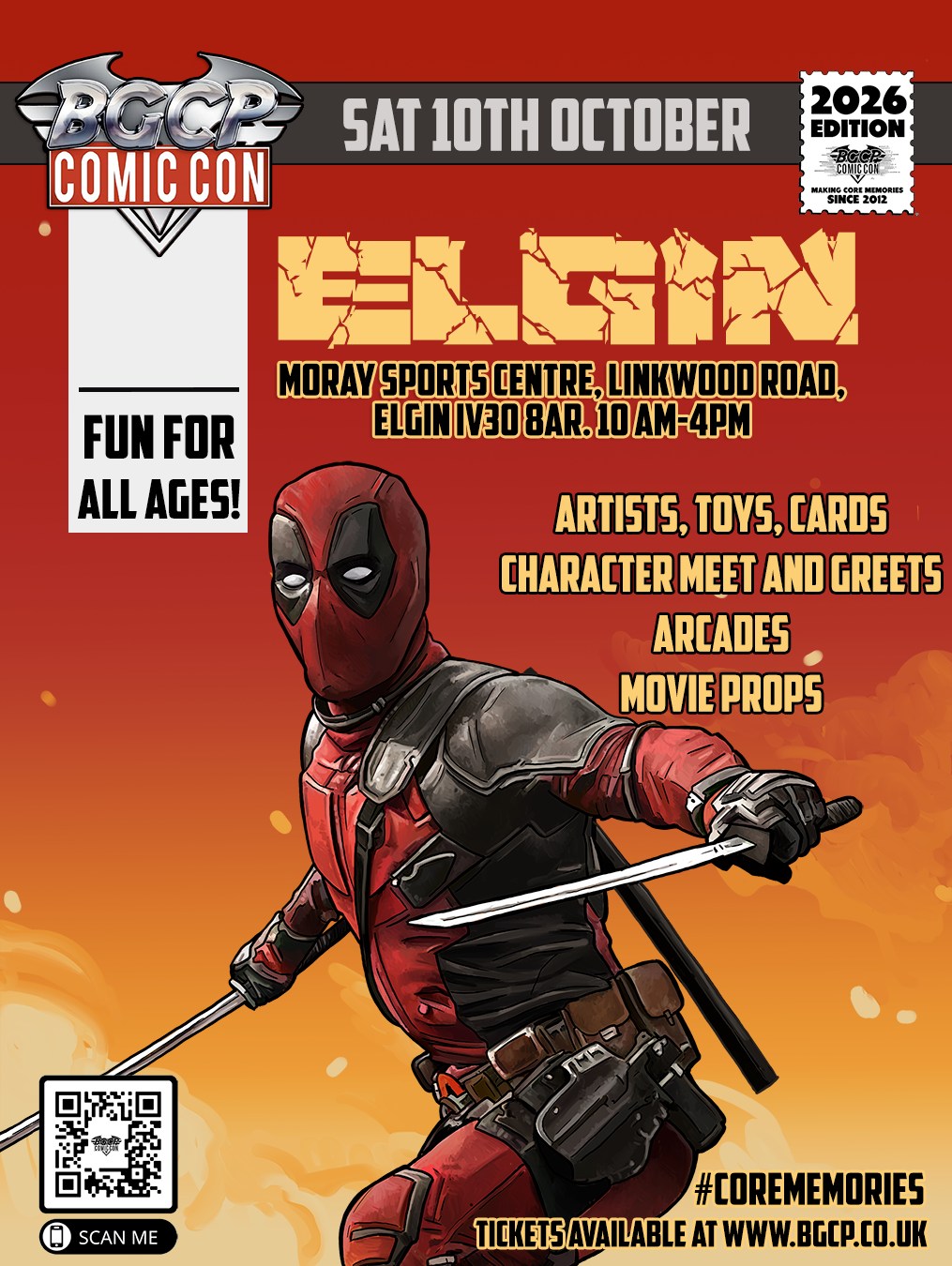 BGCP Comic Con Facebook ad: ELGIN COMIC CON DEBUT SHOW