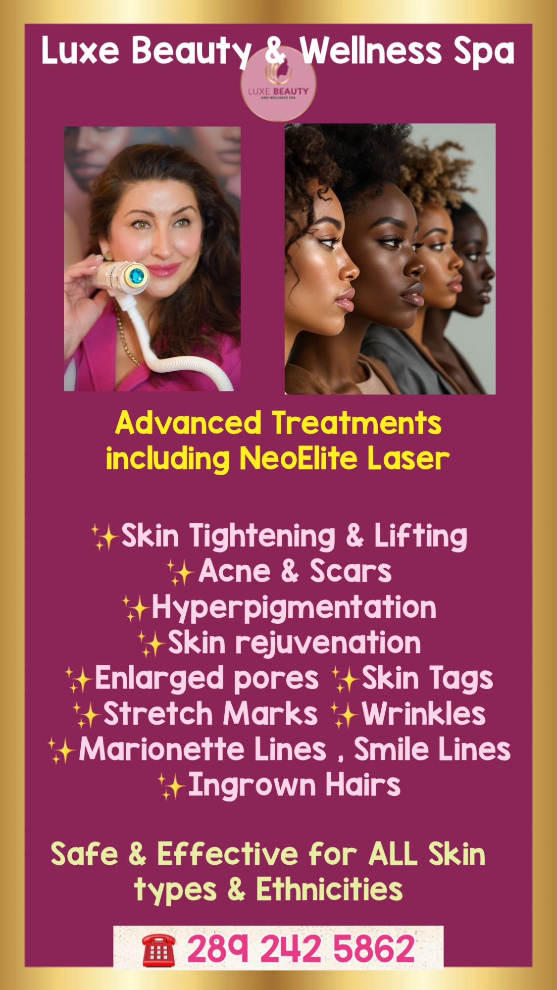 Luxe Beauty and Wellness Spa in Mississauga Facebook ad from Mar 4, 2026