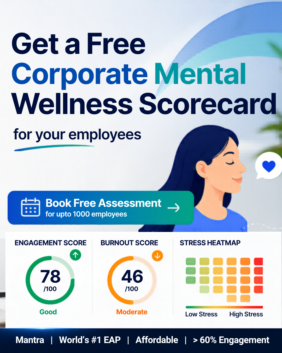 Mantra Care Facebook ad: HR Leaders: Bring Wellness Camps to Your Workplace