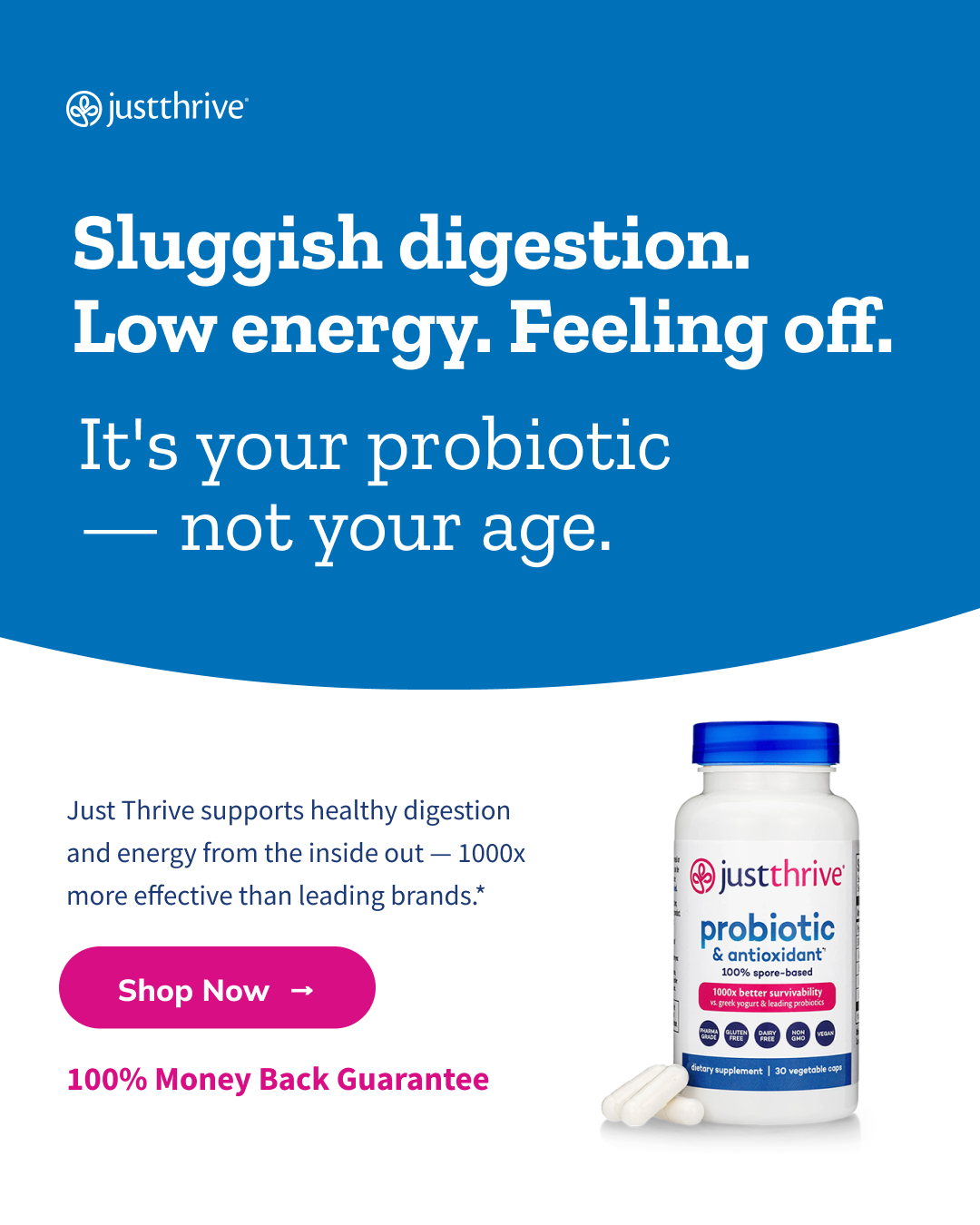 Just Thrive Facebook ad