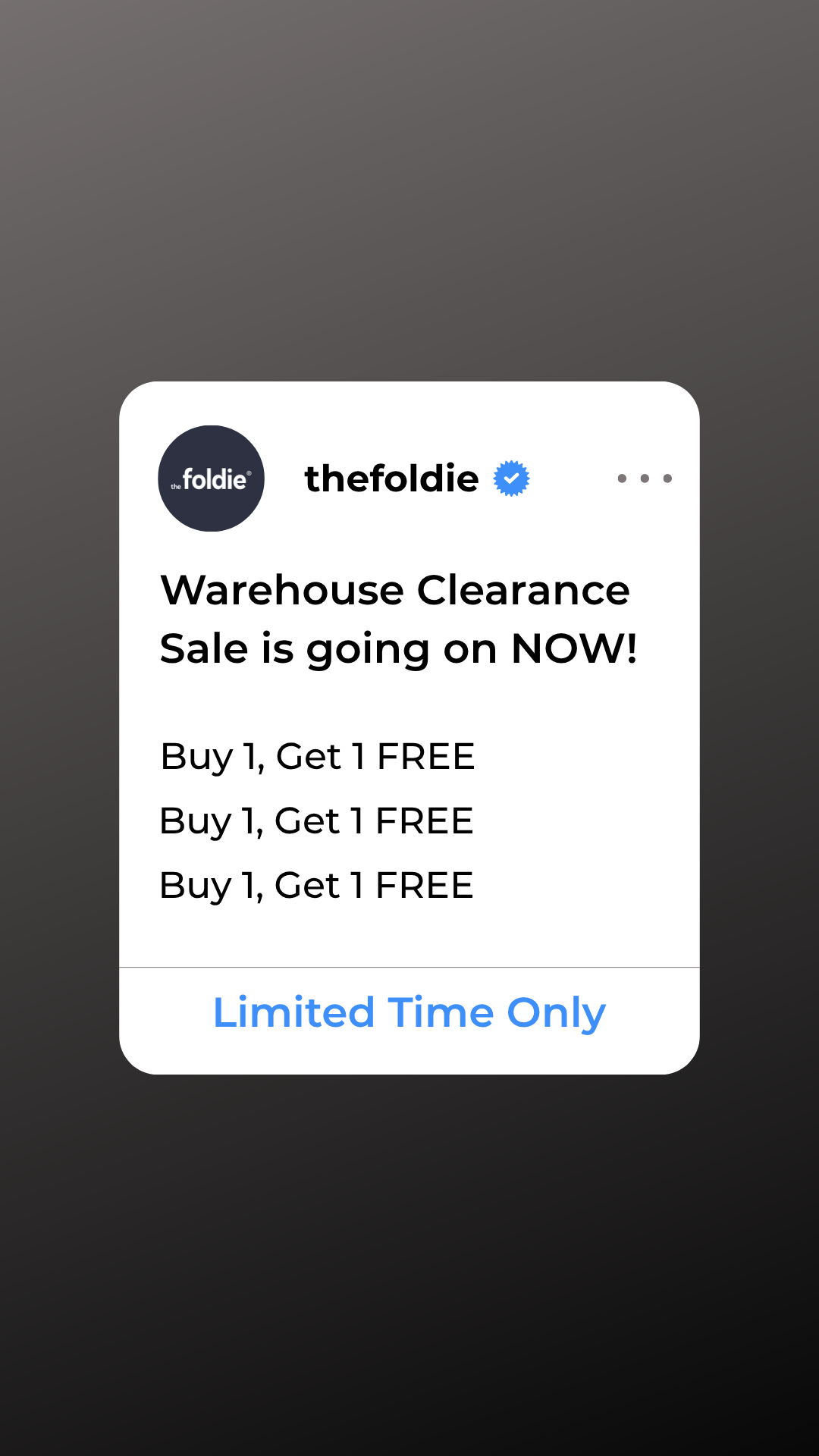 The Foldie Facebook ad