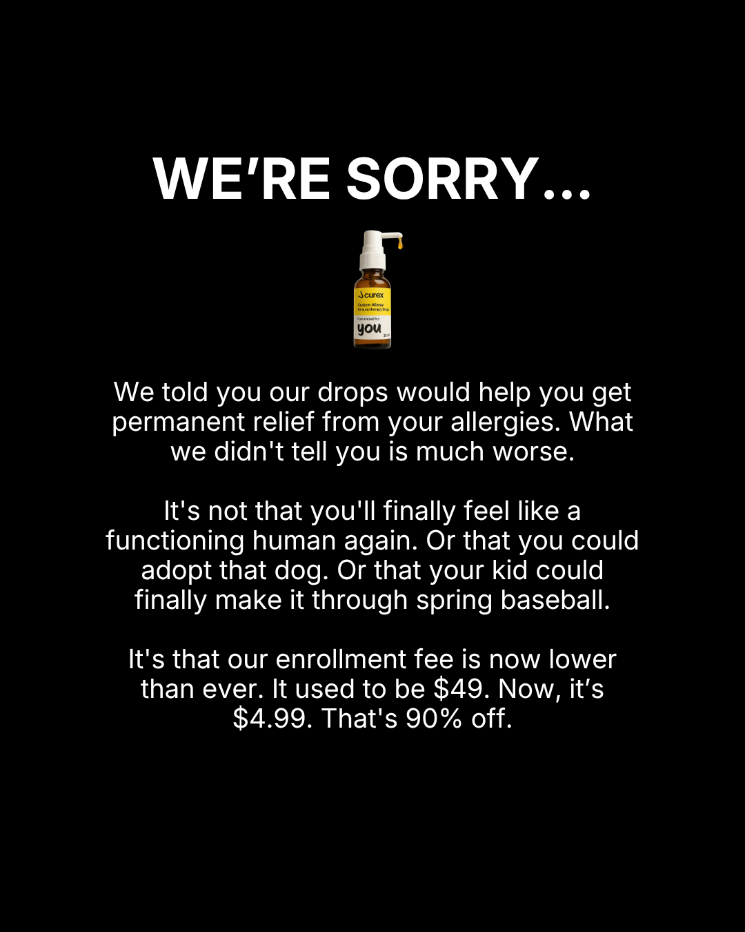 Curex Allergy Facebook ad
