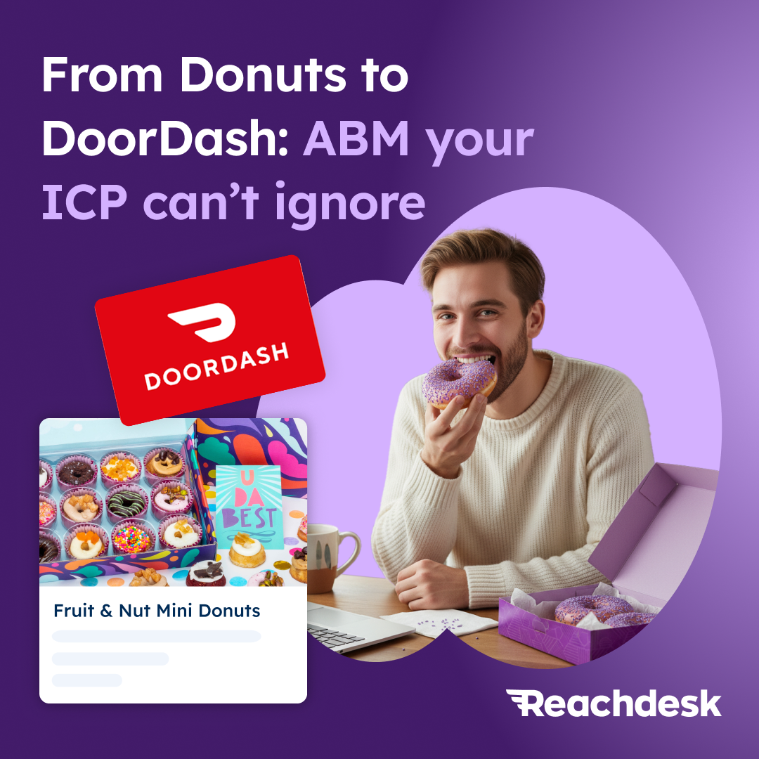 Reachdesk Facebook ad: Engage prospects, close deals and get happier customers