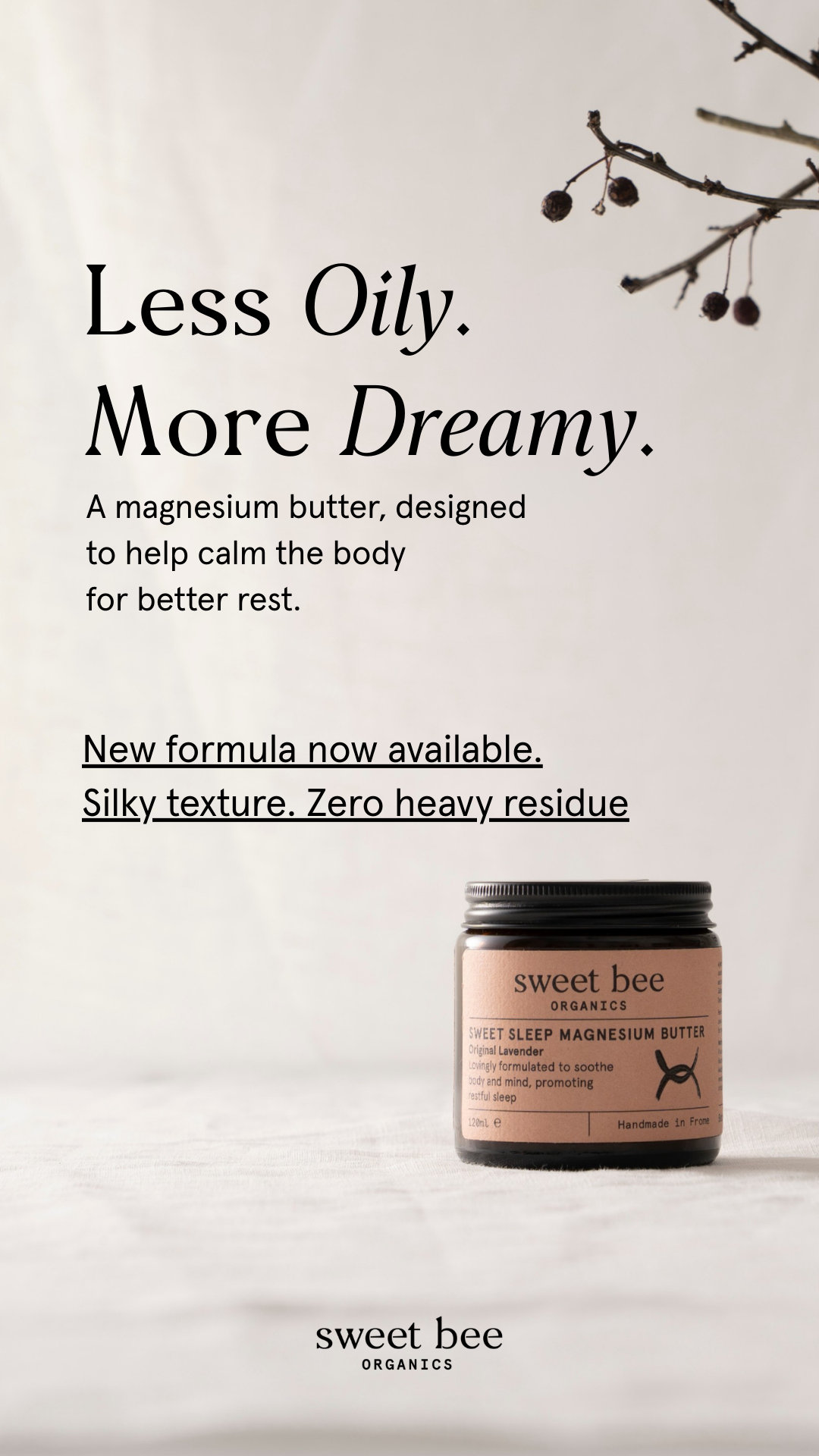 Sweet Bee Organics Facebook ad