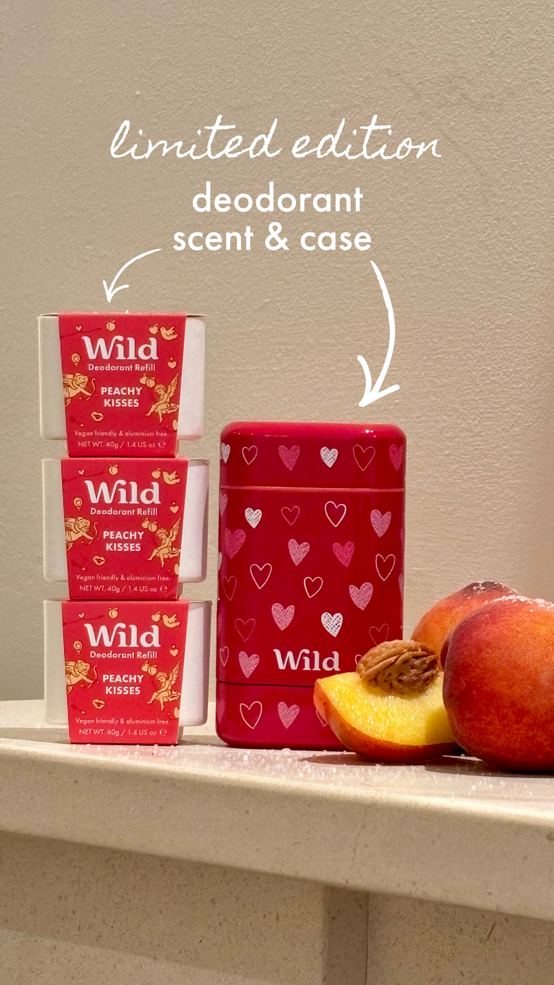 Wild Facebook ad: All day freshness and 24hr protection - Peachy Kisses…
