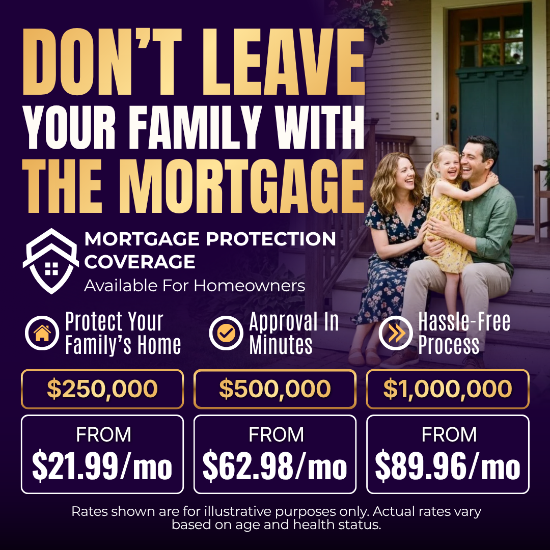 Family Term & Home Protection Solutions Facebook ad: Mortgage Protection Made Simple