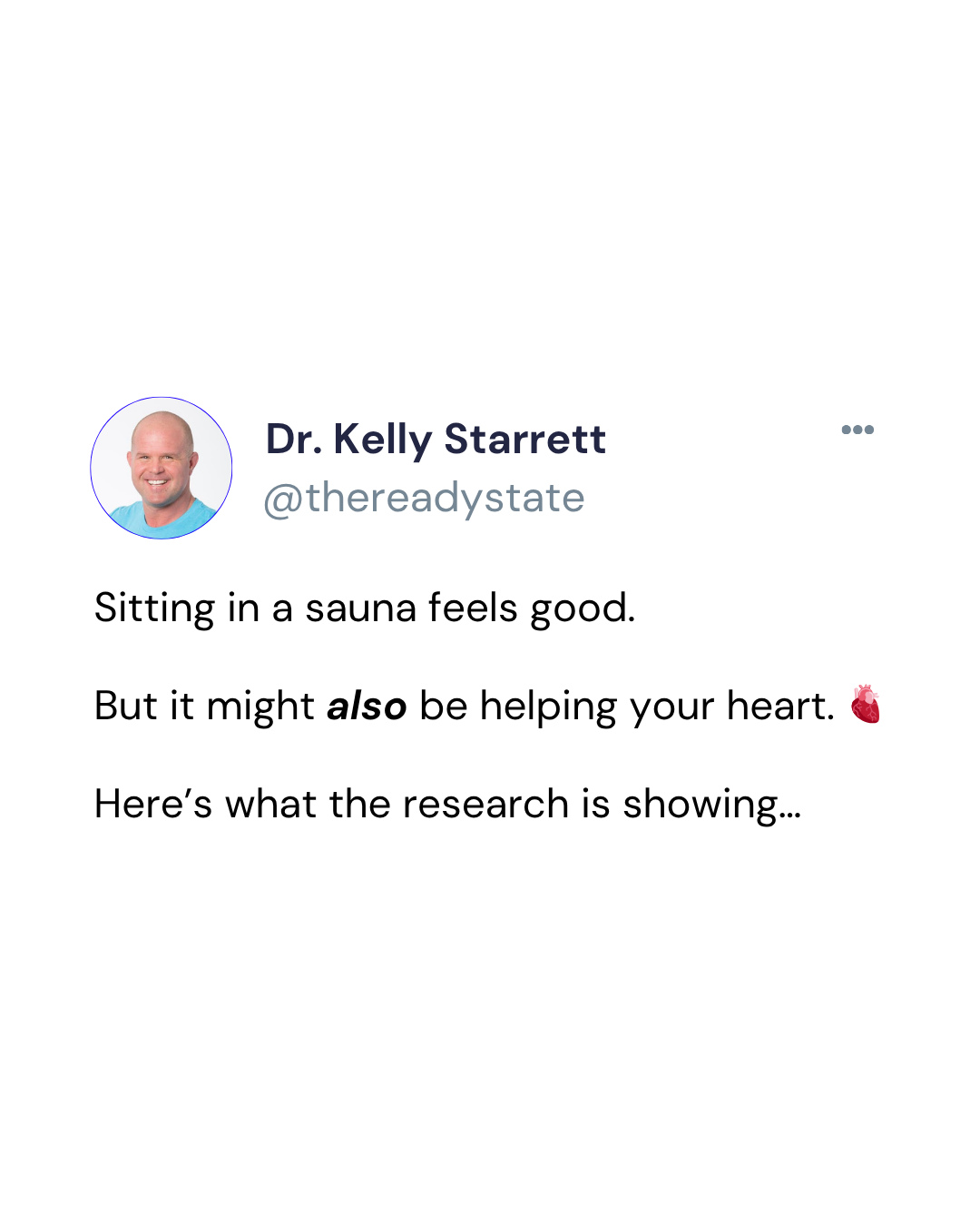 The Ready State Facebook ad: I’ve been digging into some research on sauna…