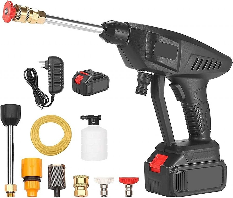 Wangmin03 Facebook ad: RECHARGEABLE WIRELESS HIGH PRESSURE CAR WASH GUN