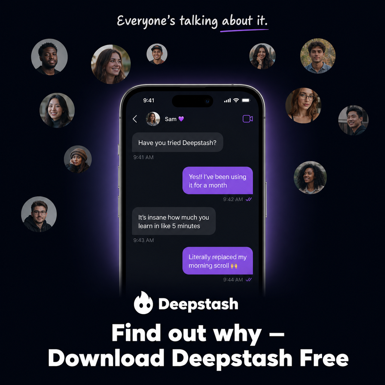 Deepstash Facebook ad