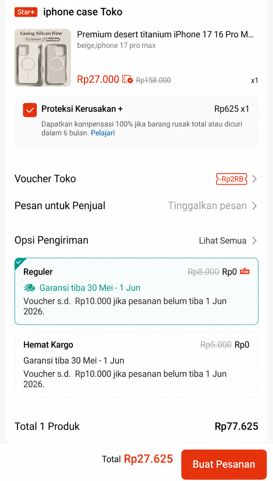 Adelina Putri Facebook ad: Case iPhone Lagi Promo