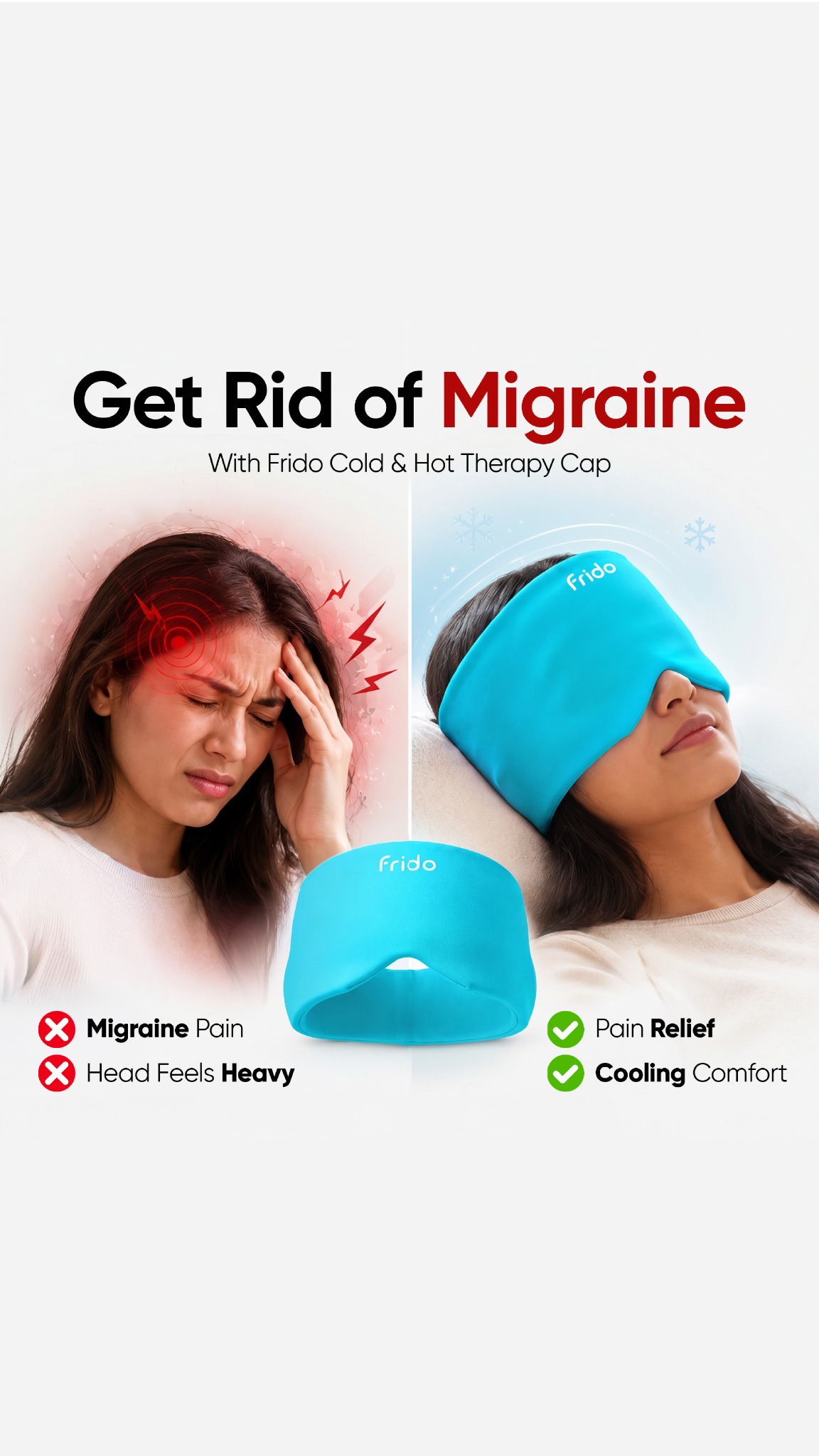 Frido India Facebook ad: Buy Migraine Cap Online | Headache Relief and Cold & Hot…