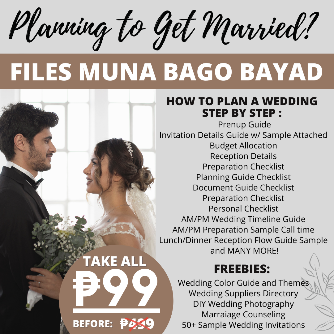 The Wedding Planner Facebook ad: FILES MUNA BAGO BAYAD