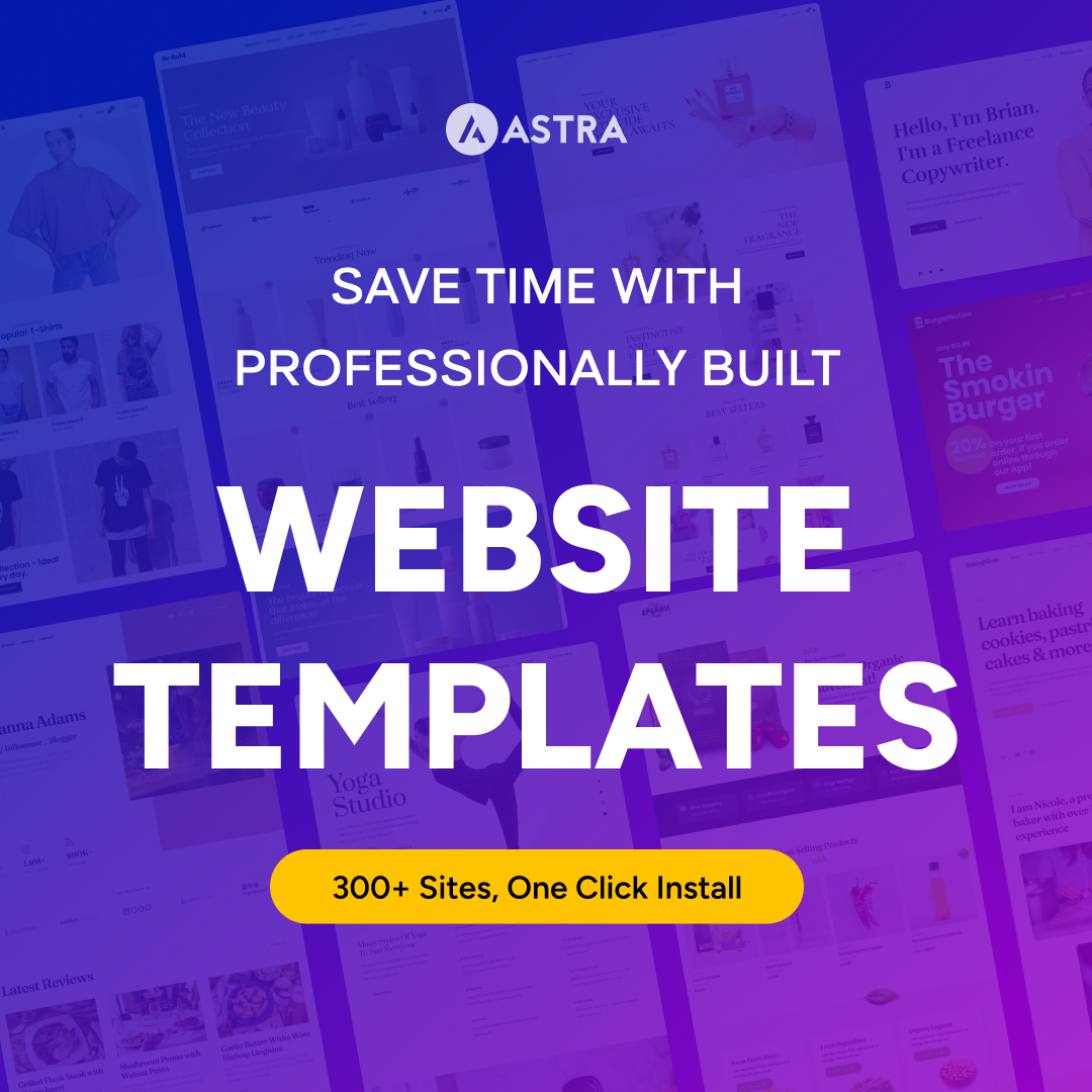 Astra WordPress Theme Facebook ad