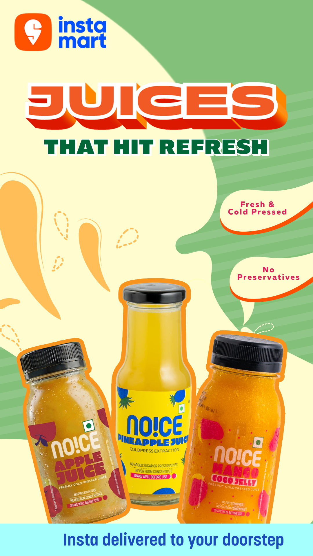 Swiggy Instamart Facebook ad: Free Delivery on all orders.