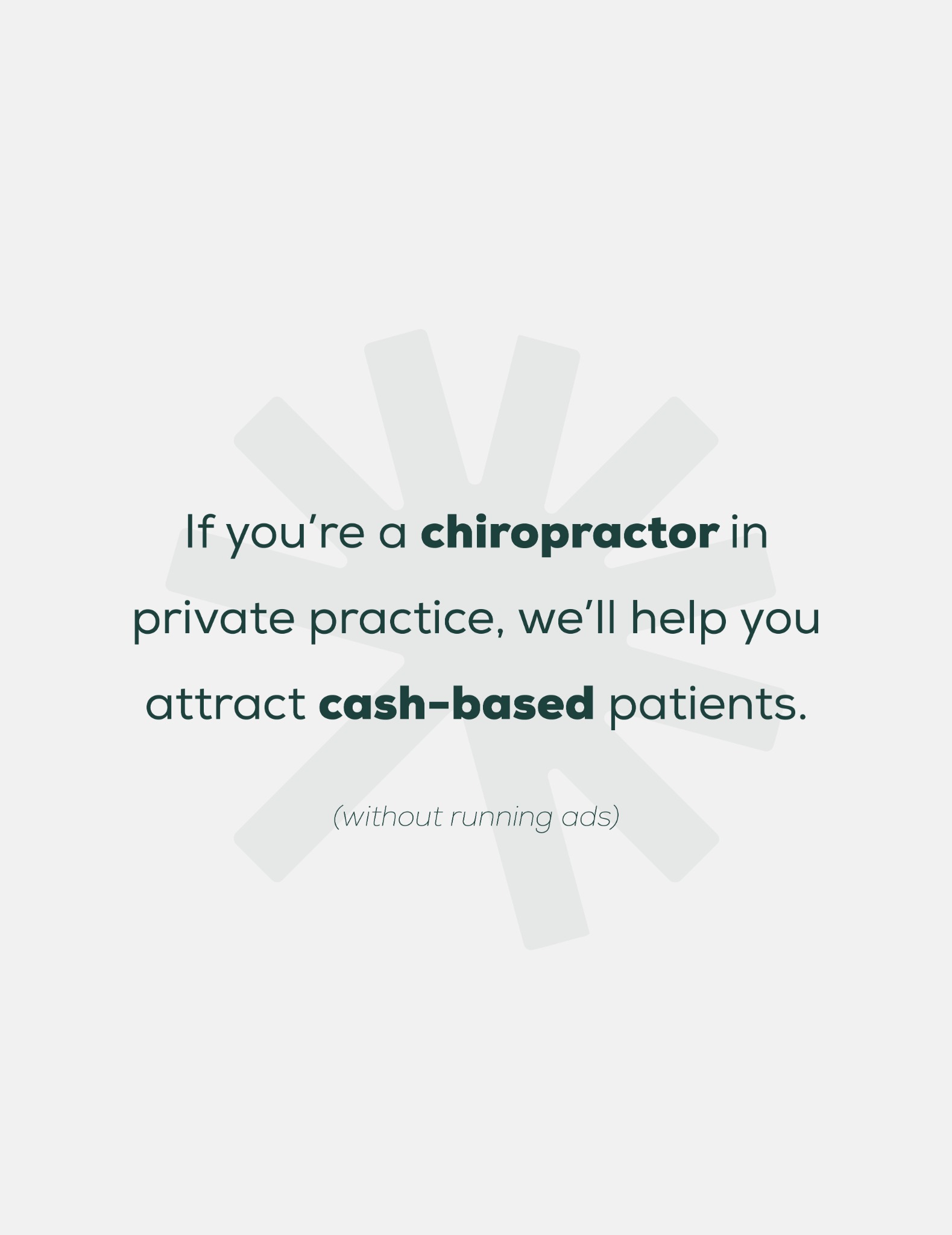 Everbooked Chiro Facebook ad: Chiropractors in private practice