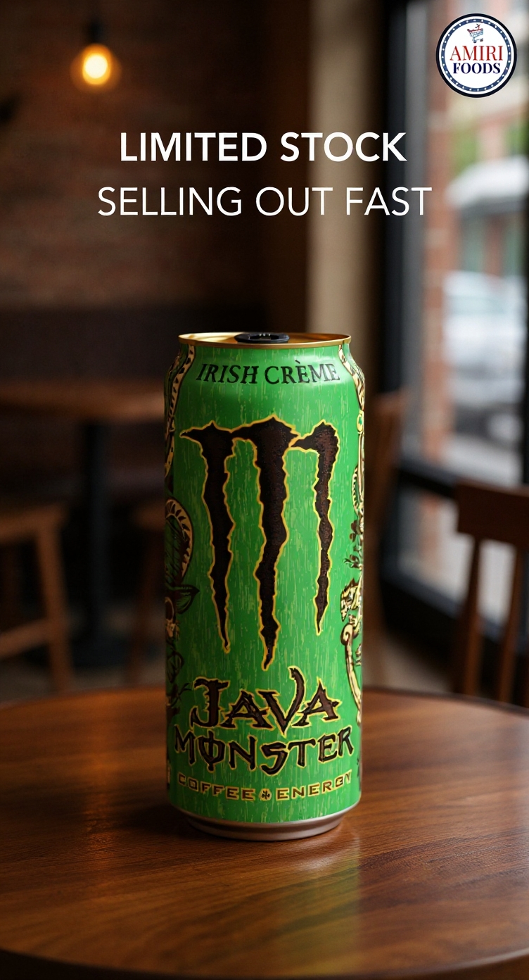 Amiri Foods Facebook ad: Monster Java, Selling Fast