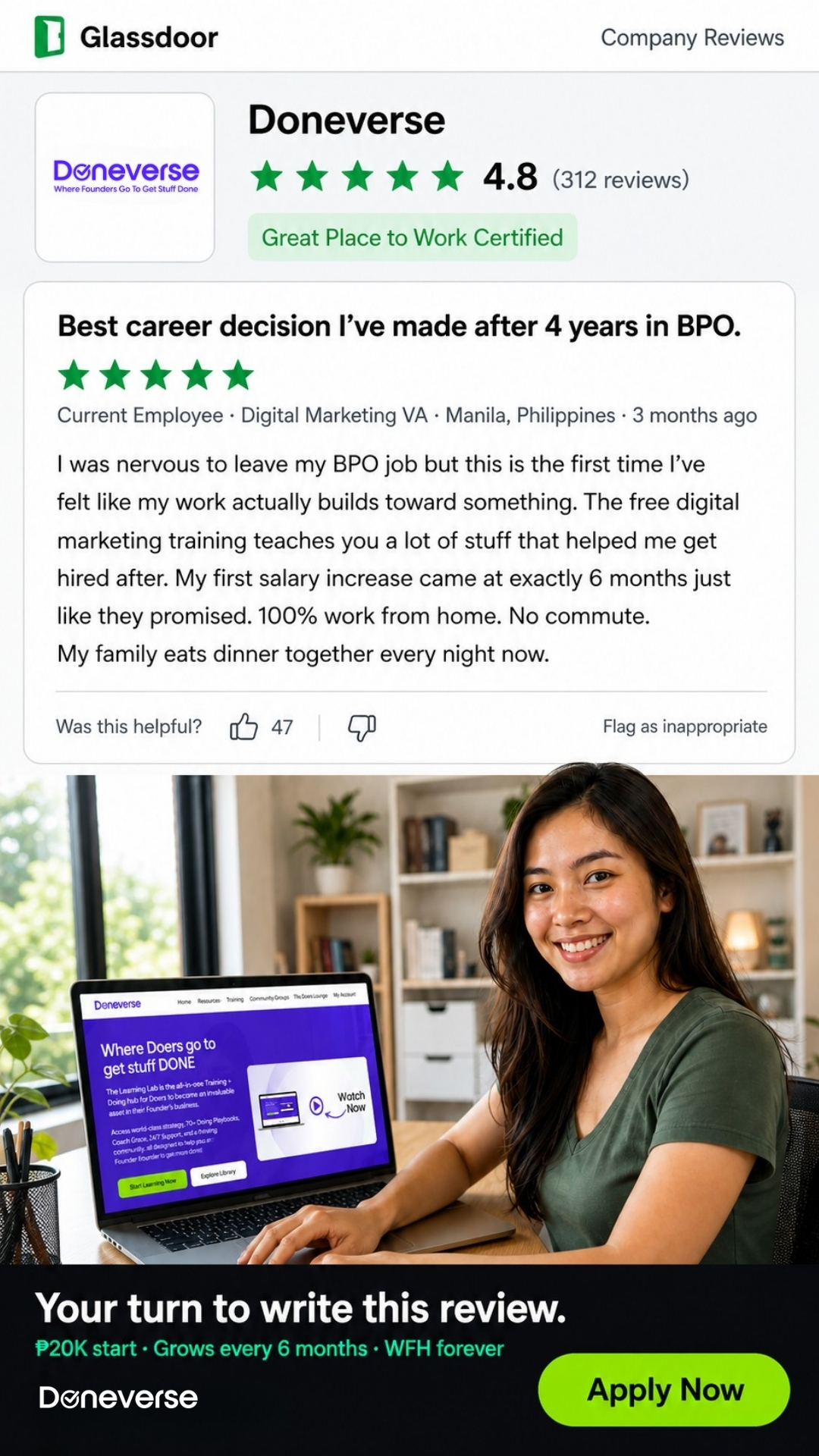 Doneverse - Careers Facebook ad