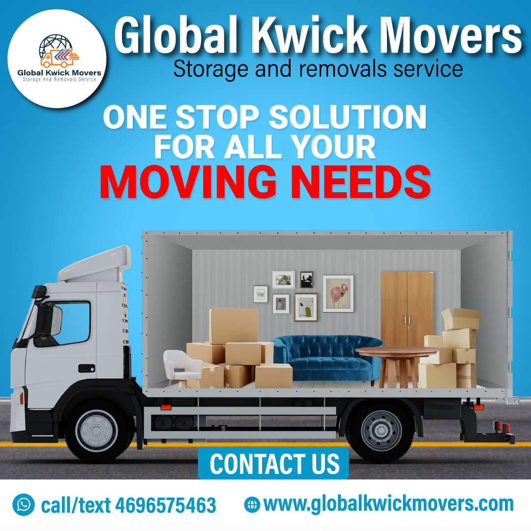 Global Kwick Movers Facebook ad: Moving service arround DFW and out of state