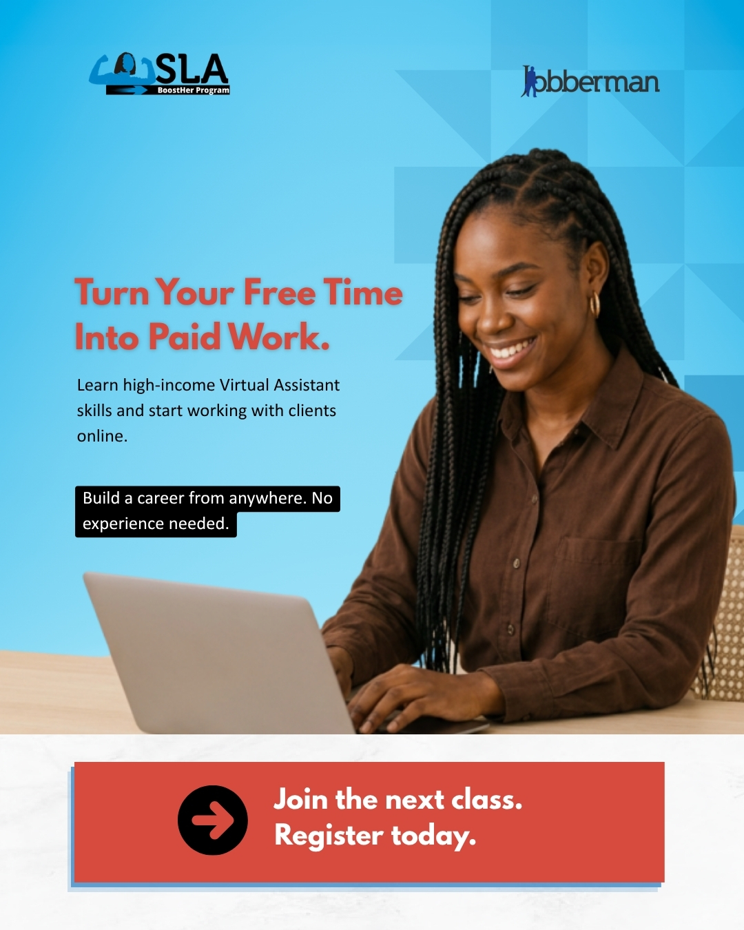 She Leads Africa Facebook ad: Begin your EVA Journey today!
