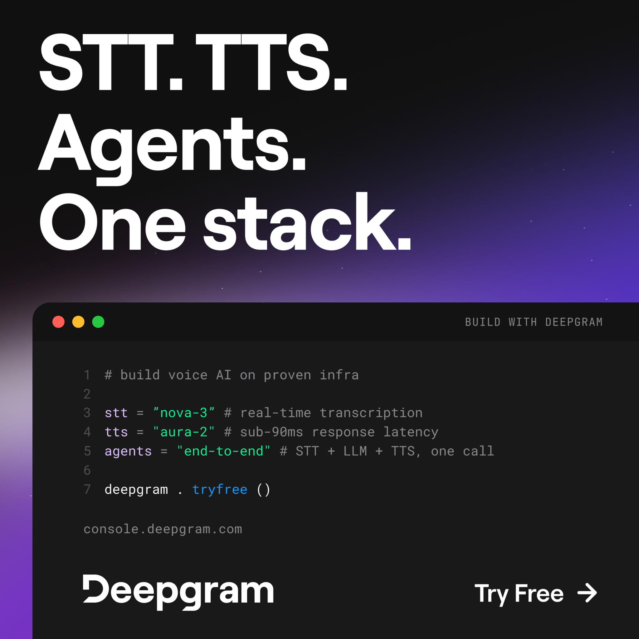Deepgram Facebook ad