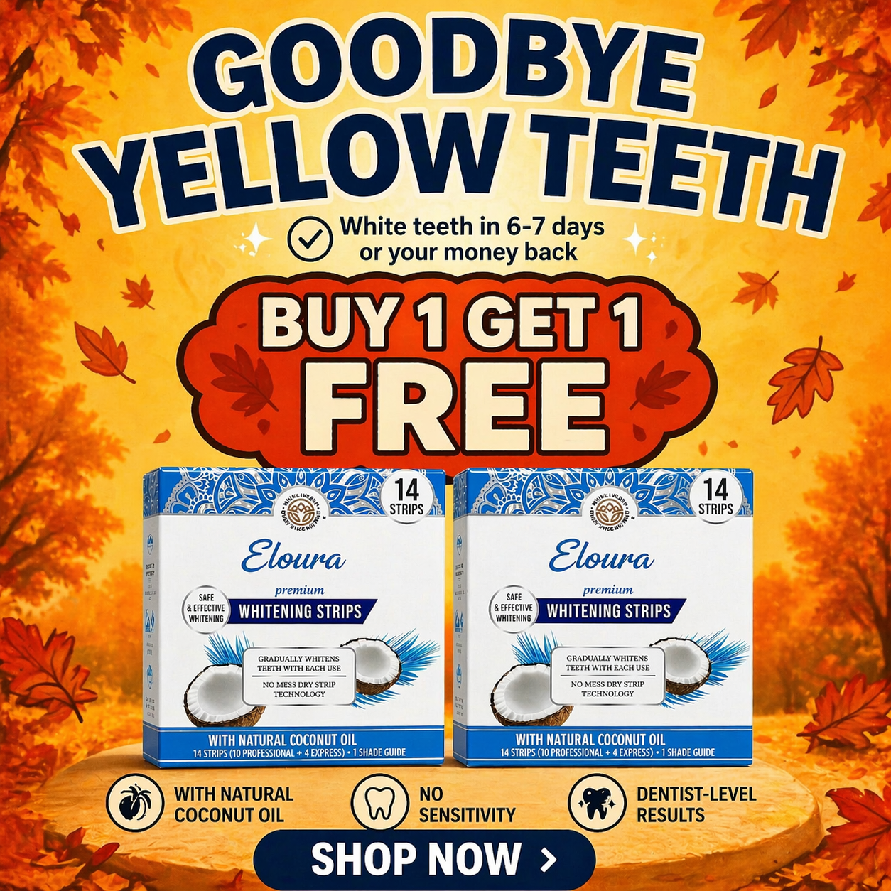 Eloura AU Facebook ad: Whiter Teeth Now