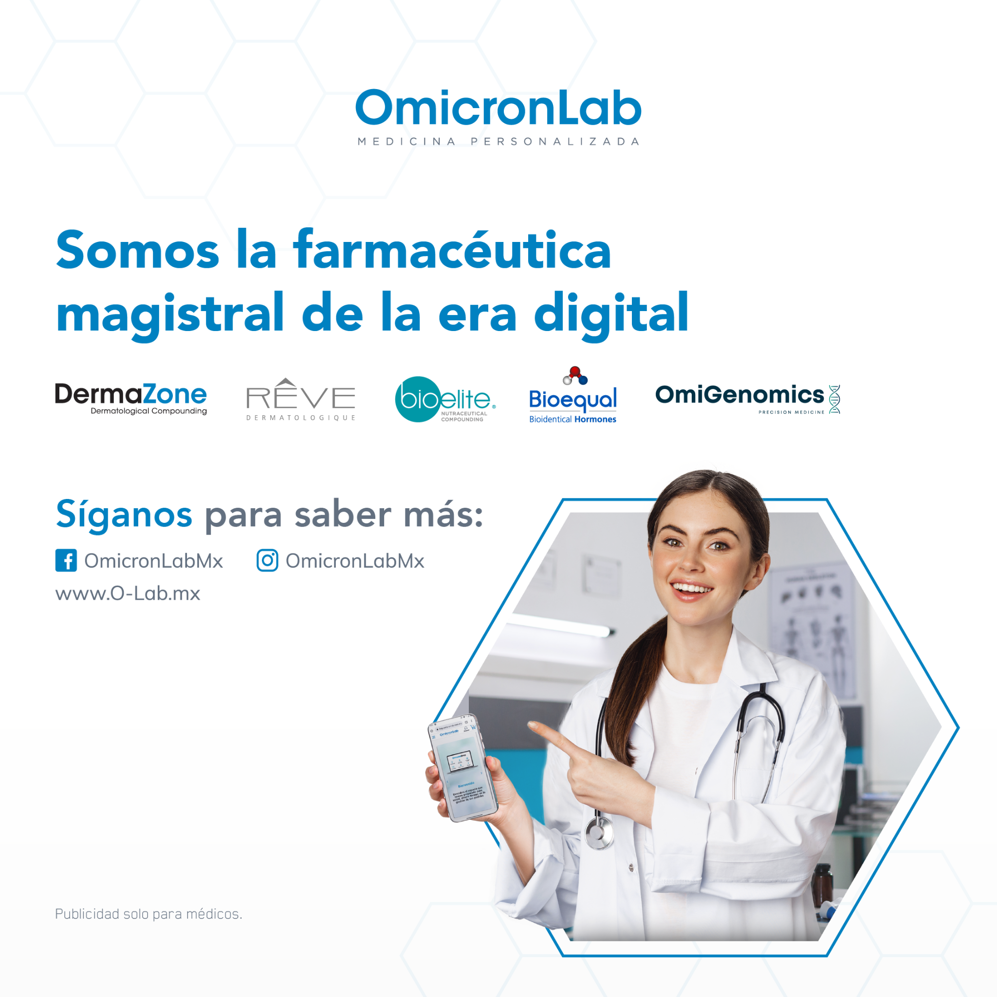 OmicronLab Facebook ad: OMICRONLAB, somos La farmacéutica magistral de México, con…