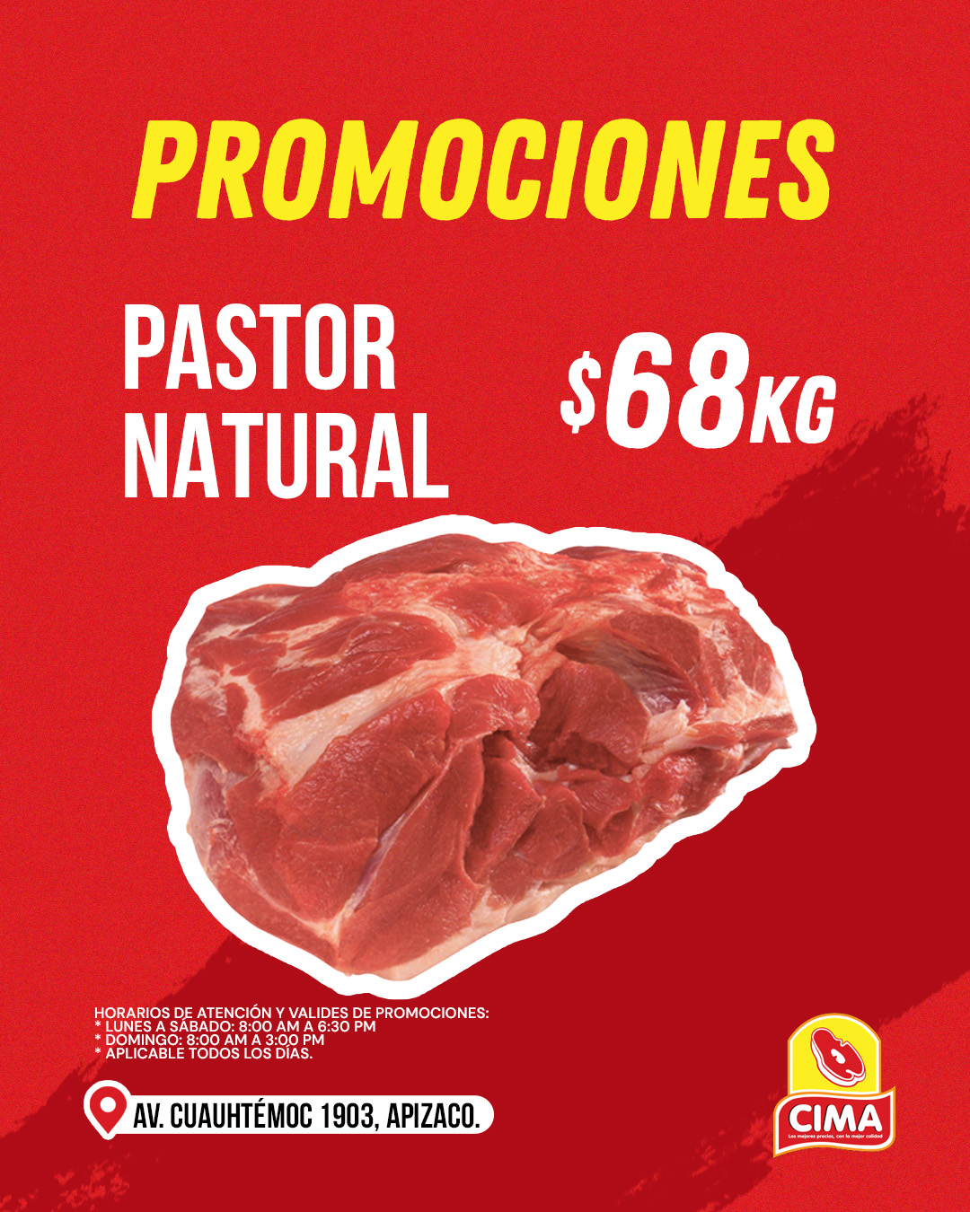 Abastecedora de carnes CIMA Apizaco Facebook ad from Mar 11, 2026
