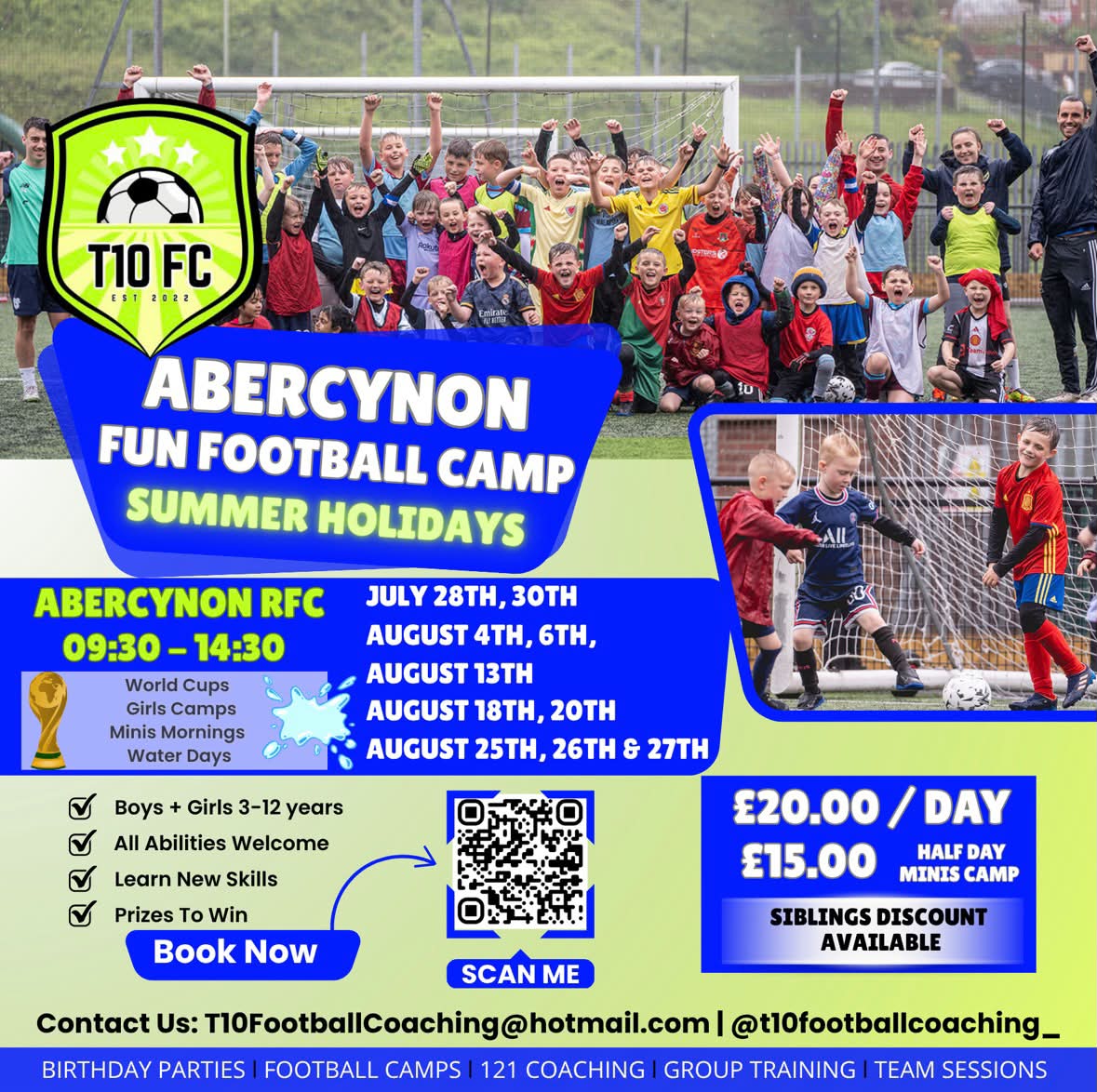 T10 Football Coaching Facebook ad