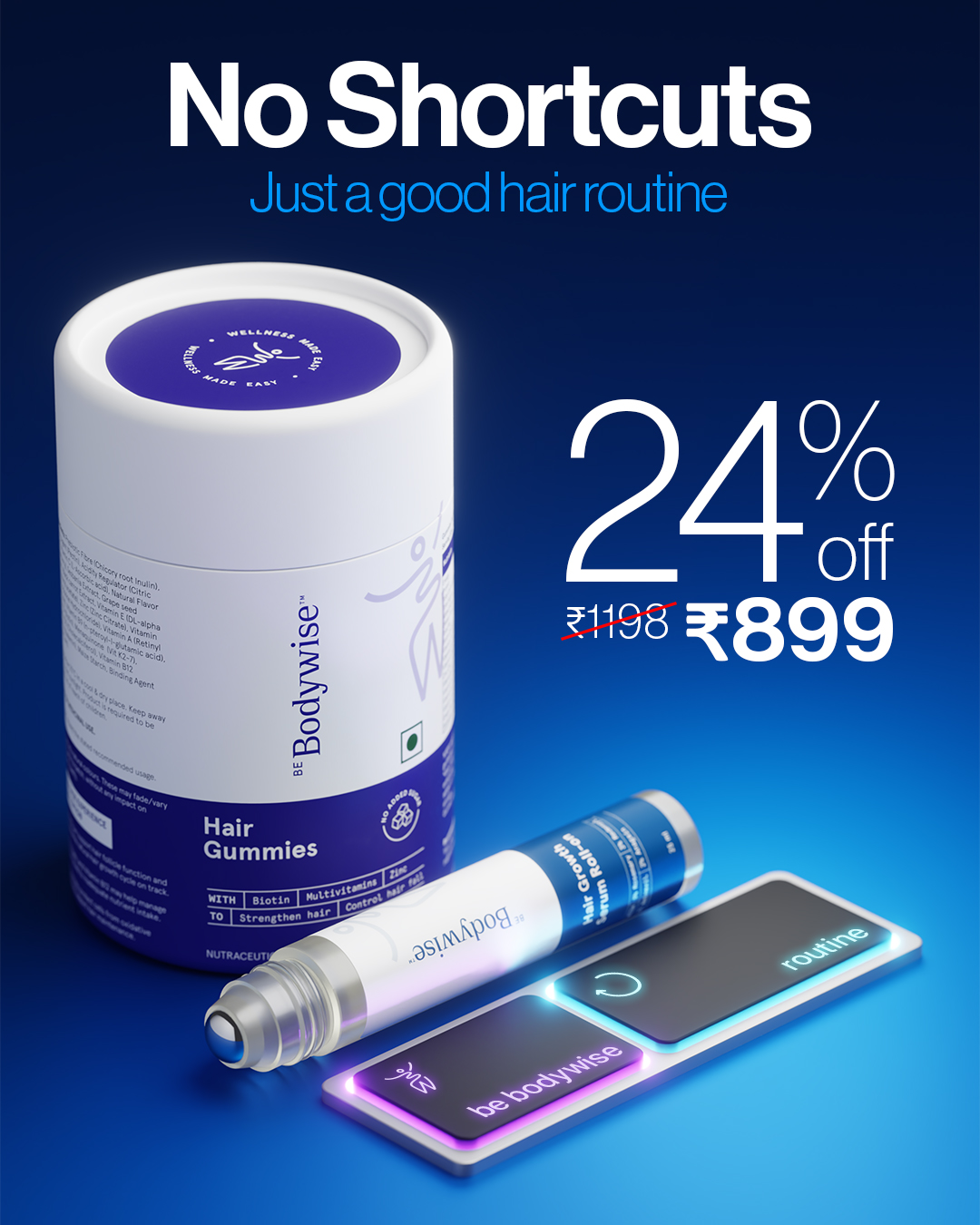 Be Bodywise Facebook ad: 90% women saw reduction in hair fall and new hair growth!