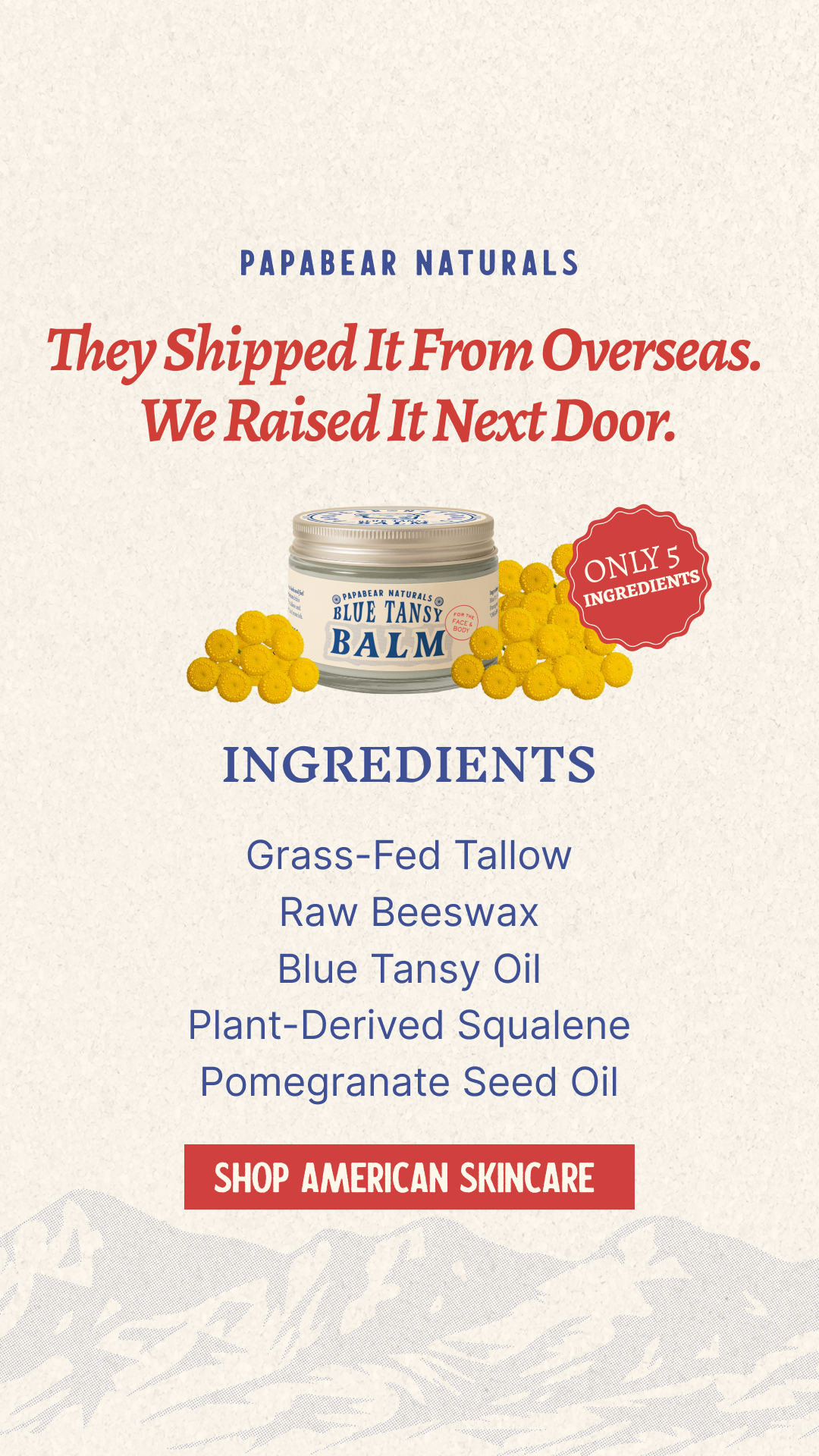 Papabear Naturals Facebook ad