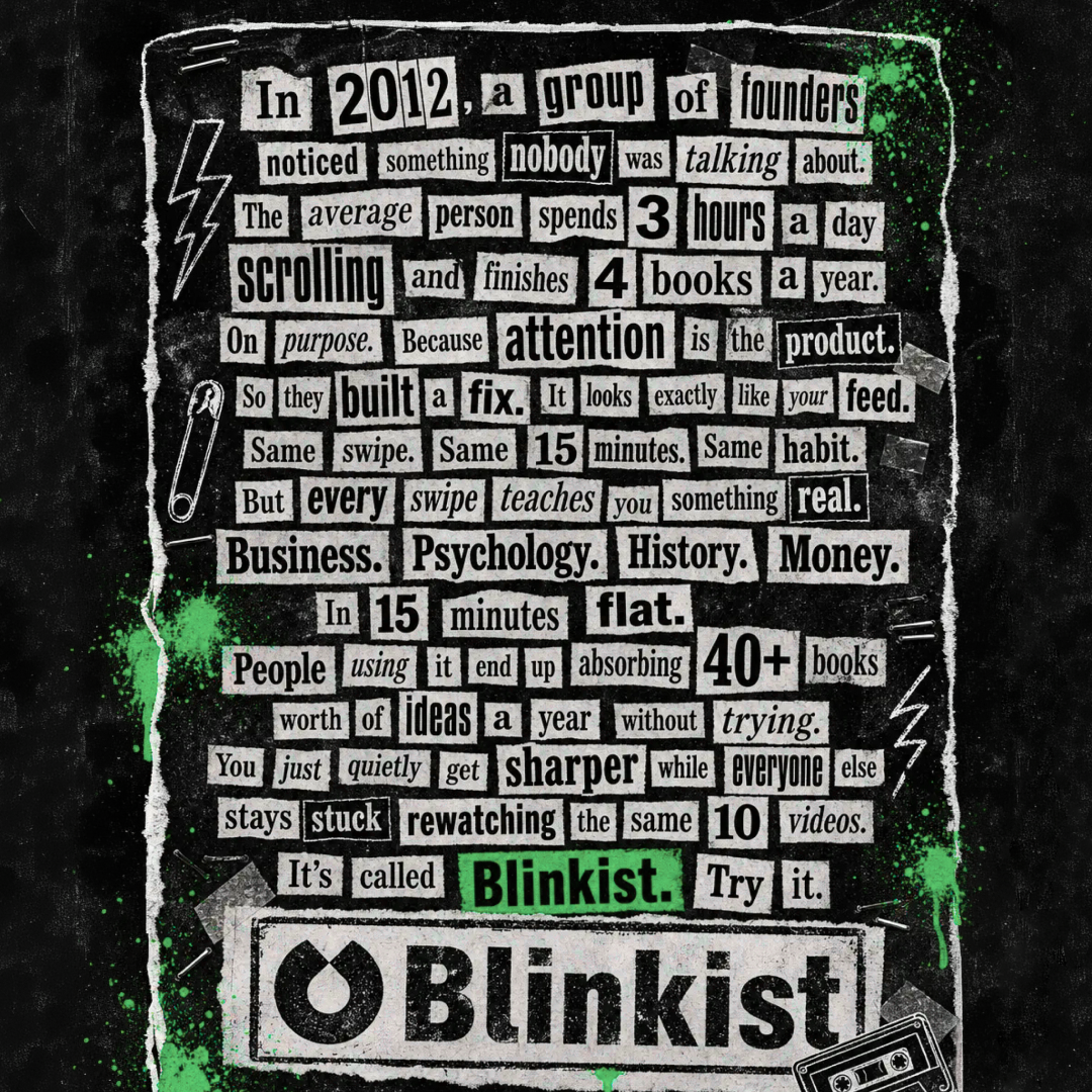 Blinkist Facebook ad
