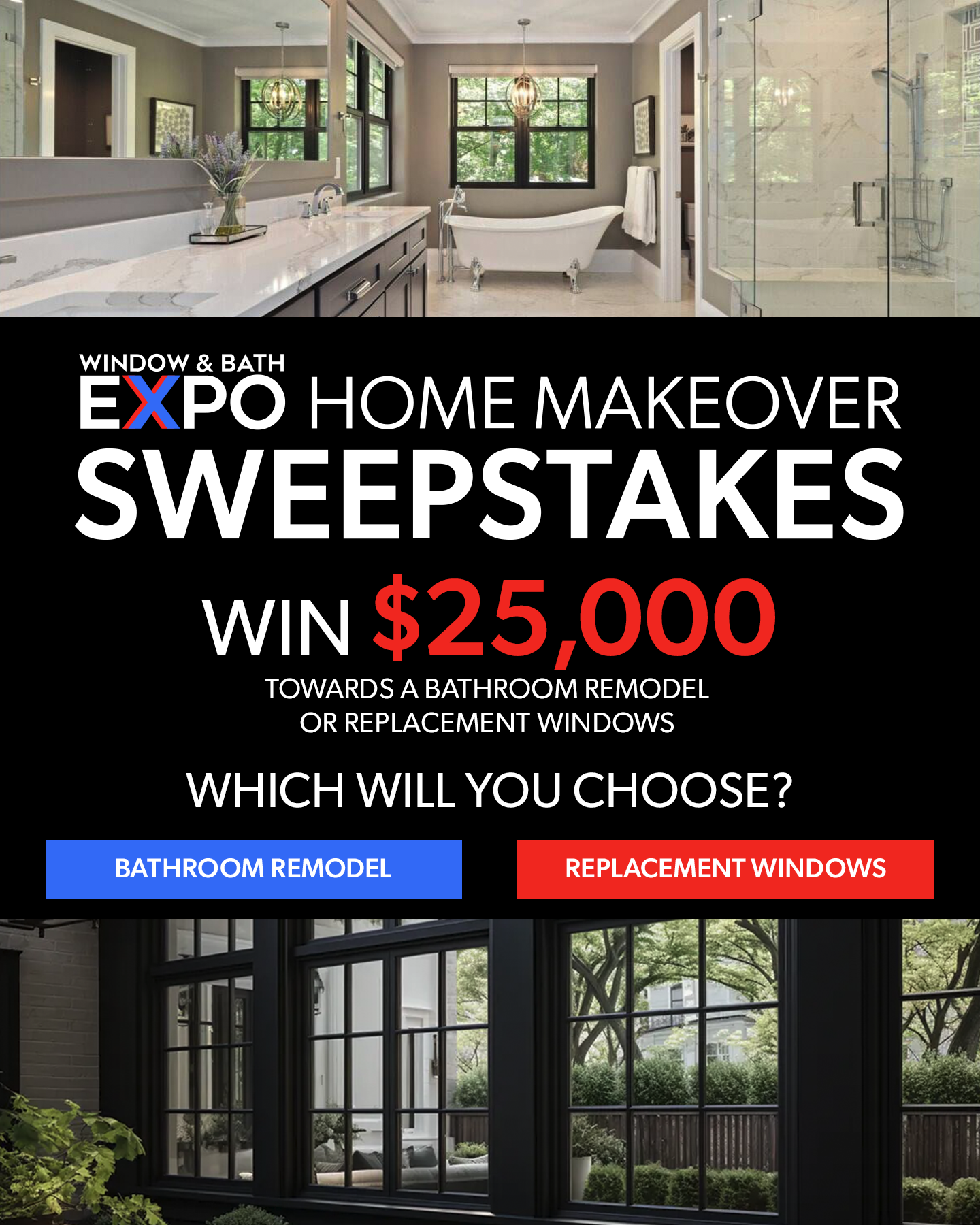 Window Expo Cleveland Facebook ad: Your Home Upgrade, On Us