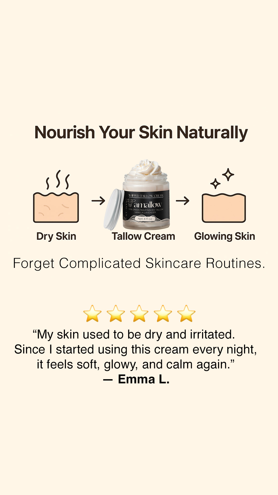 Amallow Naturals Facebook ad