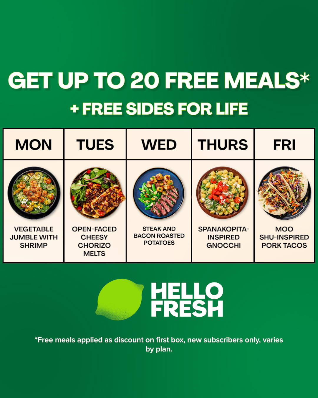 HelloFresh Facebook ad