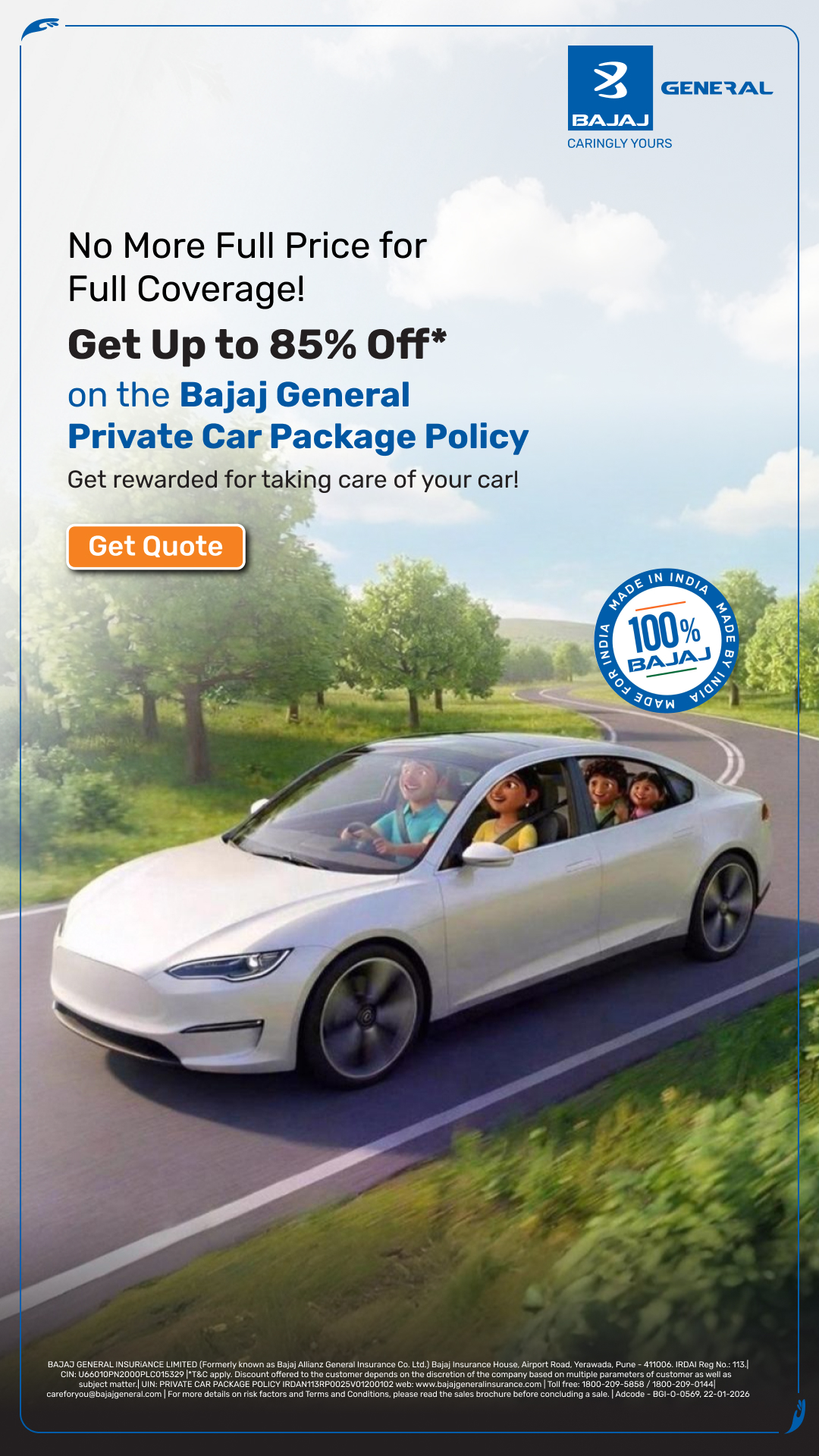 Bajaj General Insurance Limited Facebook ad