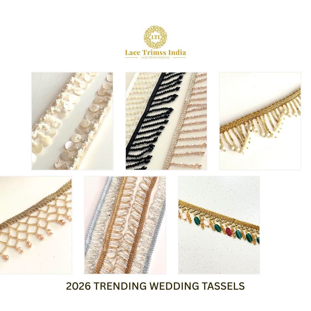 Lacetrimssindia Facebook ad: From delicate designs to perfect details, our laces…
