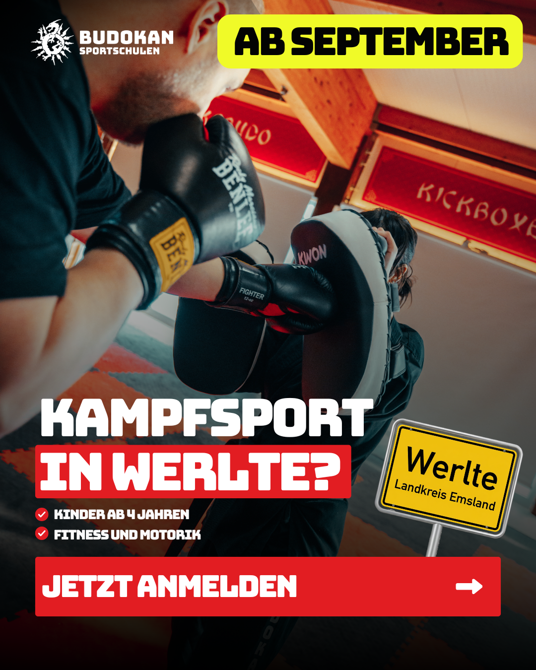 Budokan Sportschulen Facebook ad from Aug 4, 2026