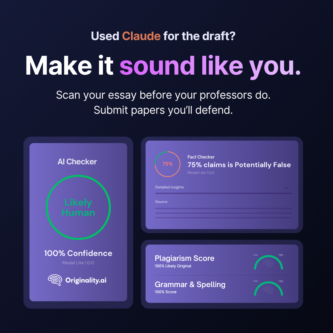 Originality.AI - AI Detection and Plagiarism Checking Facebook ad