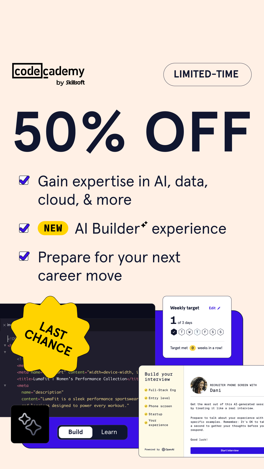 Codecademy Facebook ad