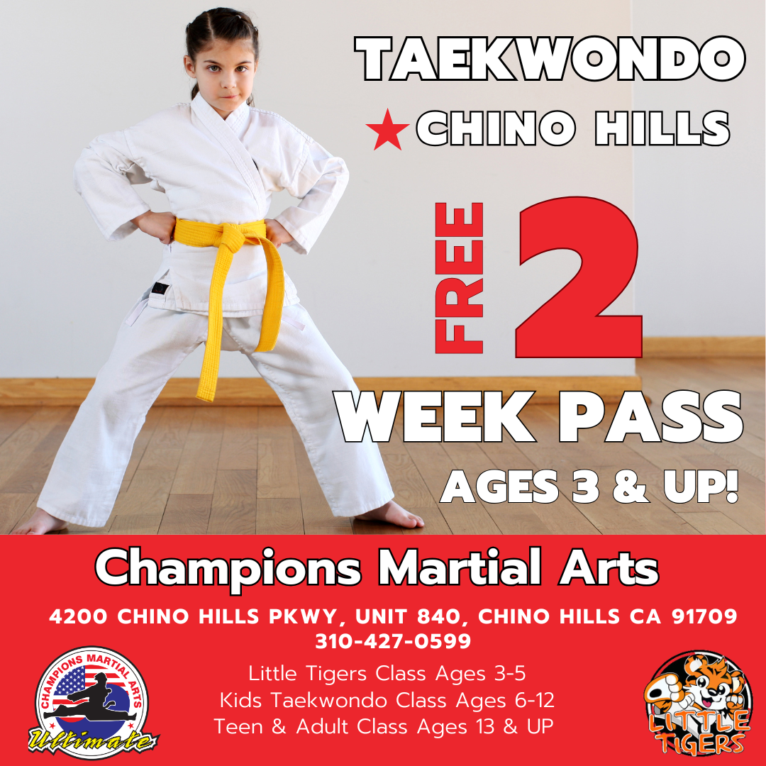 CMAofchinohills Facebook ad: Free Taekwondo Trial for Ages 3 and Up