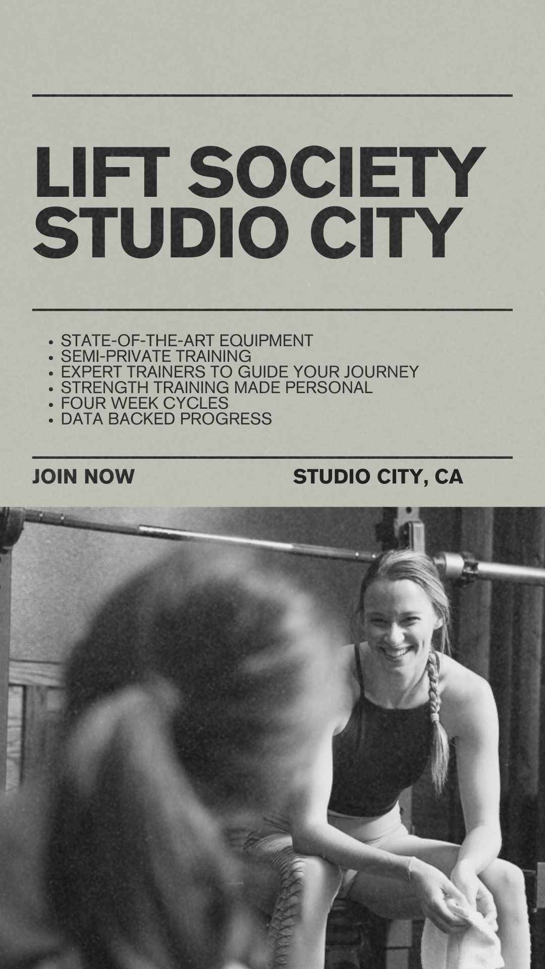 LIFT Society Facebook ad: Semi-Private Training