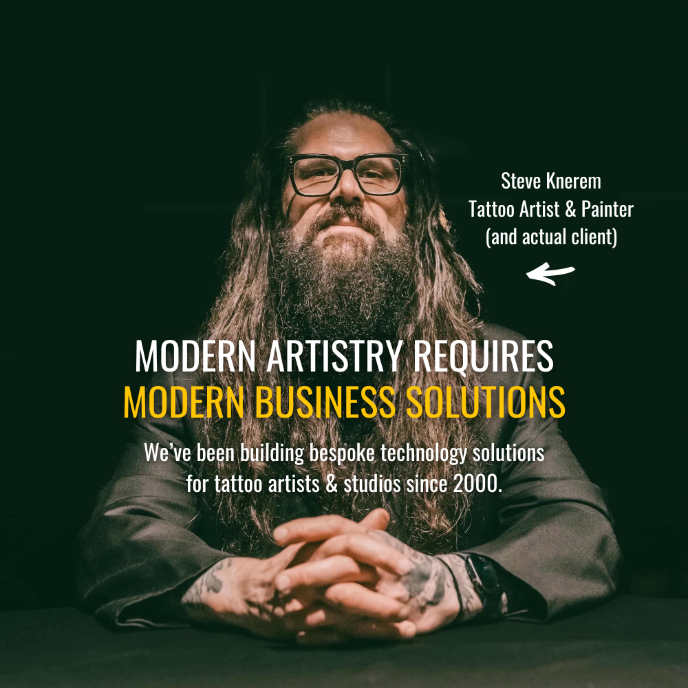 TattooNOW Facebook ad: Grow Your Tattoo Studio Without Selling Out