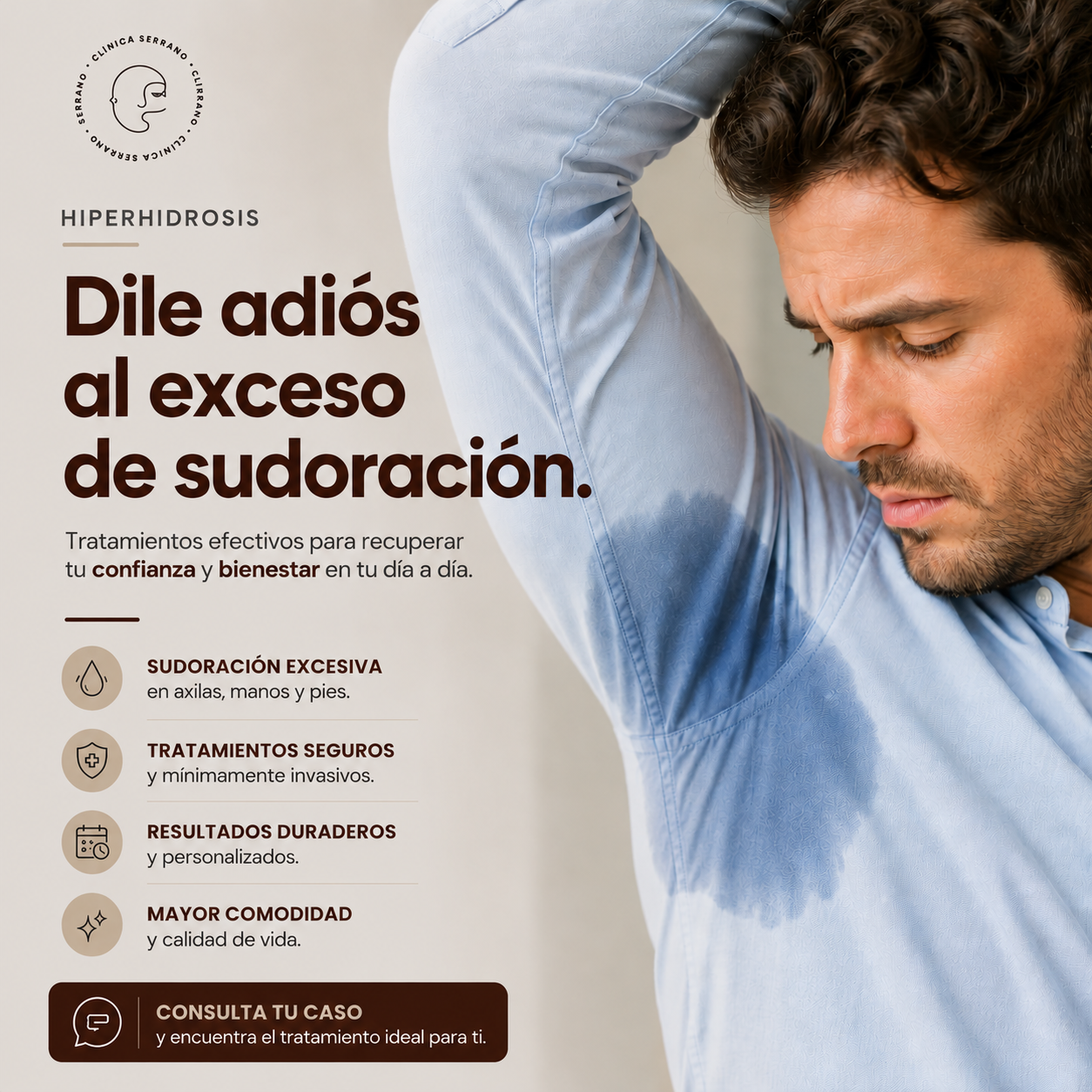 Clínica de Medicina Estética - Dra. Karla Serrano Facebook ad: Quiero tratar mi hiperhidrosis!