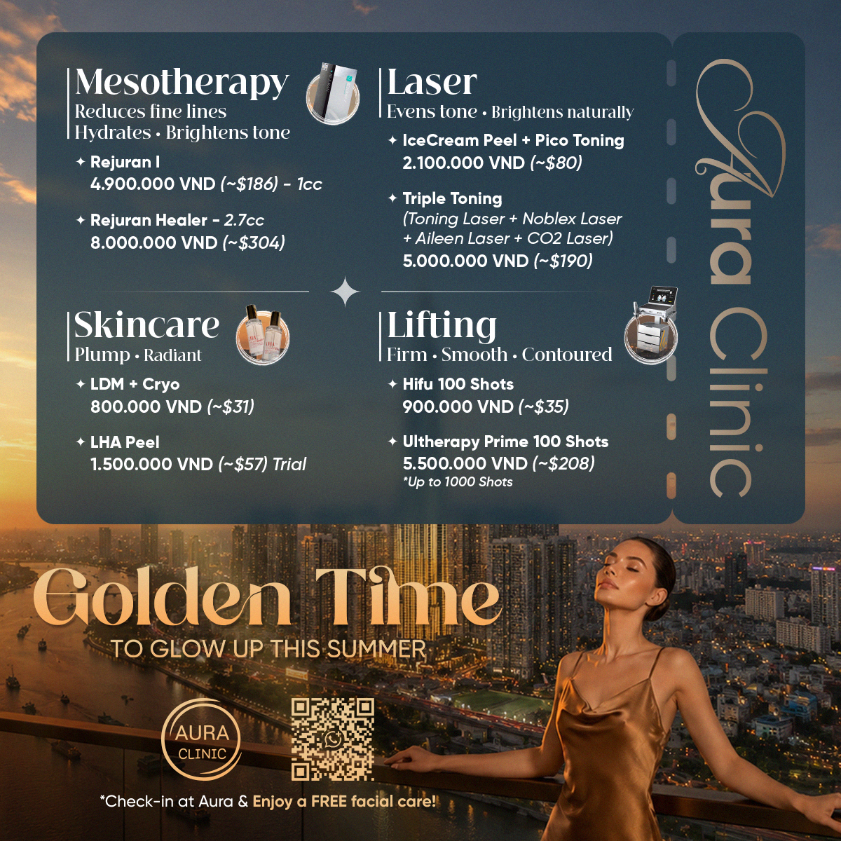 Aura Clinic Vietnam Facebook ad: Get Summer-Ready with Aura!