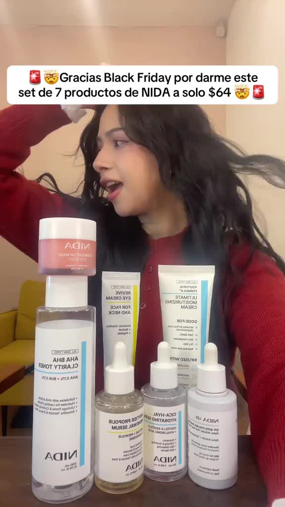 Korean Skincare 101 Facebook ad: 7 Productos. 25% de Descuento.