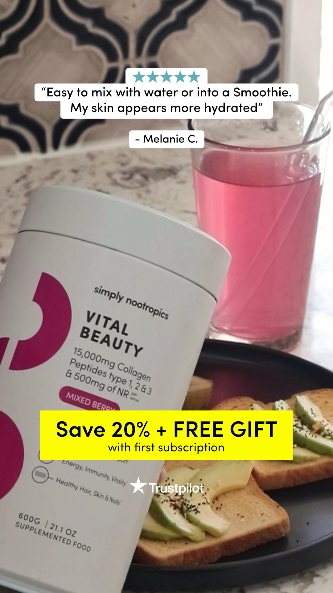 Simply Nootropics Facebook ad
