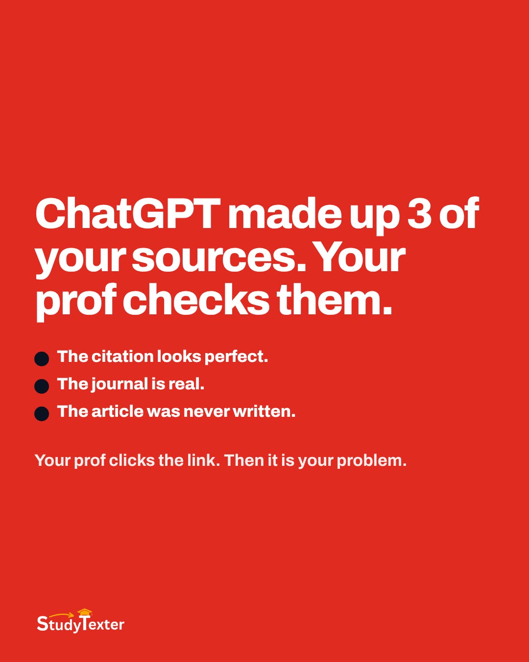 StudyTexter.com Facebook ad